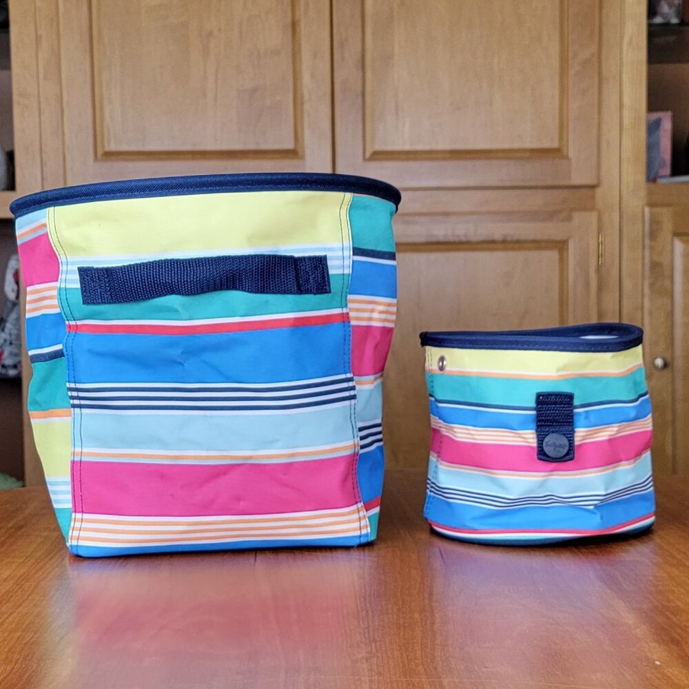Two (2) Thirty-One Mini Storage Round Bin Organizers - Patio Pop